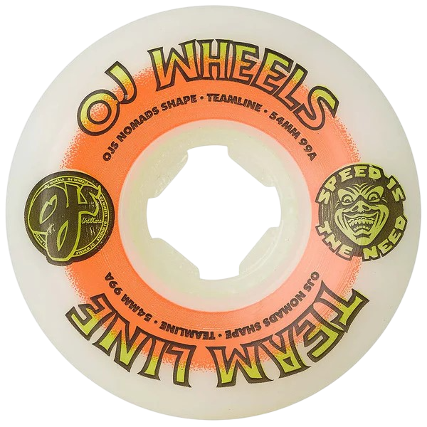 Team Line Original Nomads White Orange/Green Roues 99A - 54mm