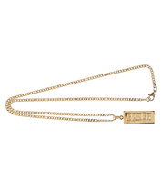 Curb Wax Gold Necklace - 24K