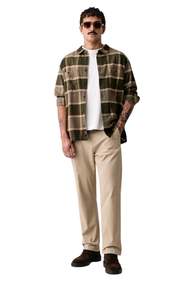 Larkspur Plaid Flannel Shirt - Obsidian Fern