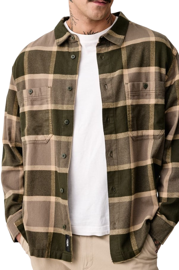 Larkspur Plaid Flannel Shirt - Obsidian Fern