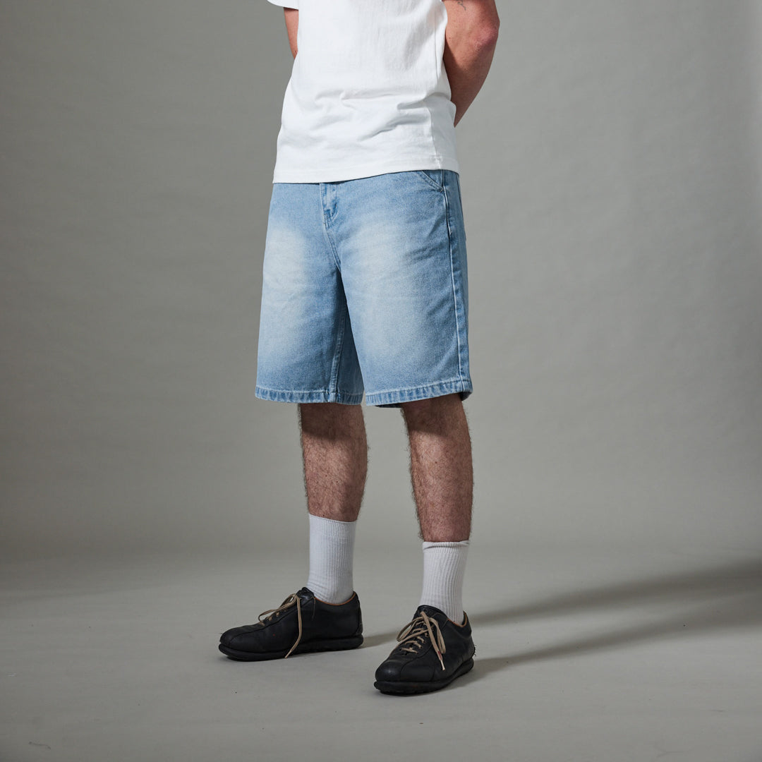 Workers Club Short en Jean - Indigo Clair Délavé