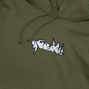 Parasite Pullover Hooded Sweatshirt - Army/Black/White