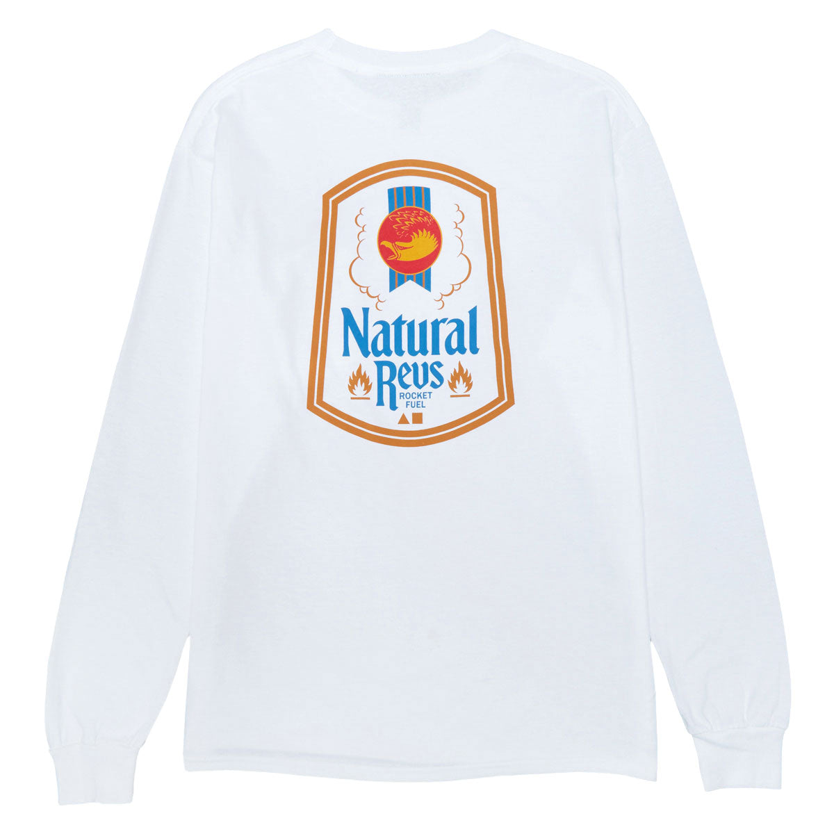 T-Shirt Manches Longues Natty Revs - Blanc Impression Multicolore