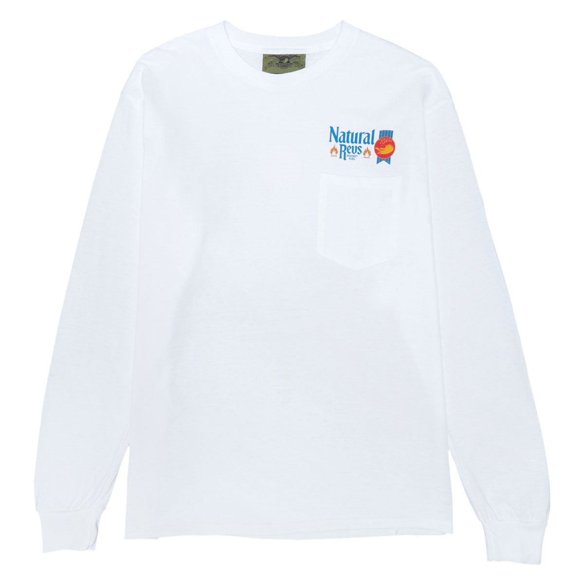 T-Shirt Manches Longues Natty Revs - Blanc Impression Multicolore
