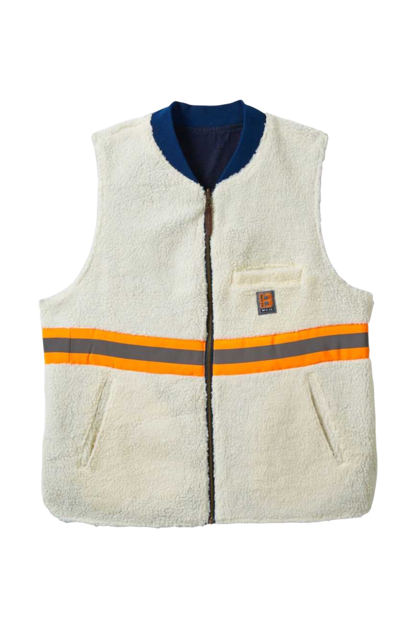 Builders Abraham Reversible Vest - Rinse Denim/Sherpa