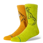"The Grinch" Grinch And Max Crew Socks - Green