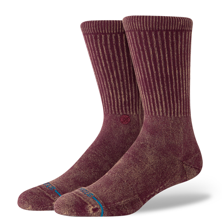 Icon Dyed Crew Socks - Fig