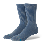 Icon Dyed Crew Socks - Sea Blue