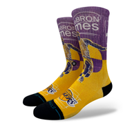 "NBA" Lebron Pasted Crew Socks - Purple