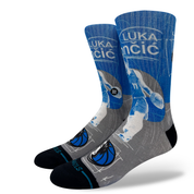 "NBA" Luka Pasted Crew Socks - Blue