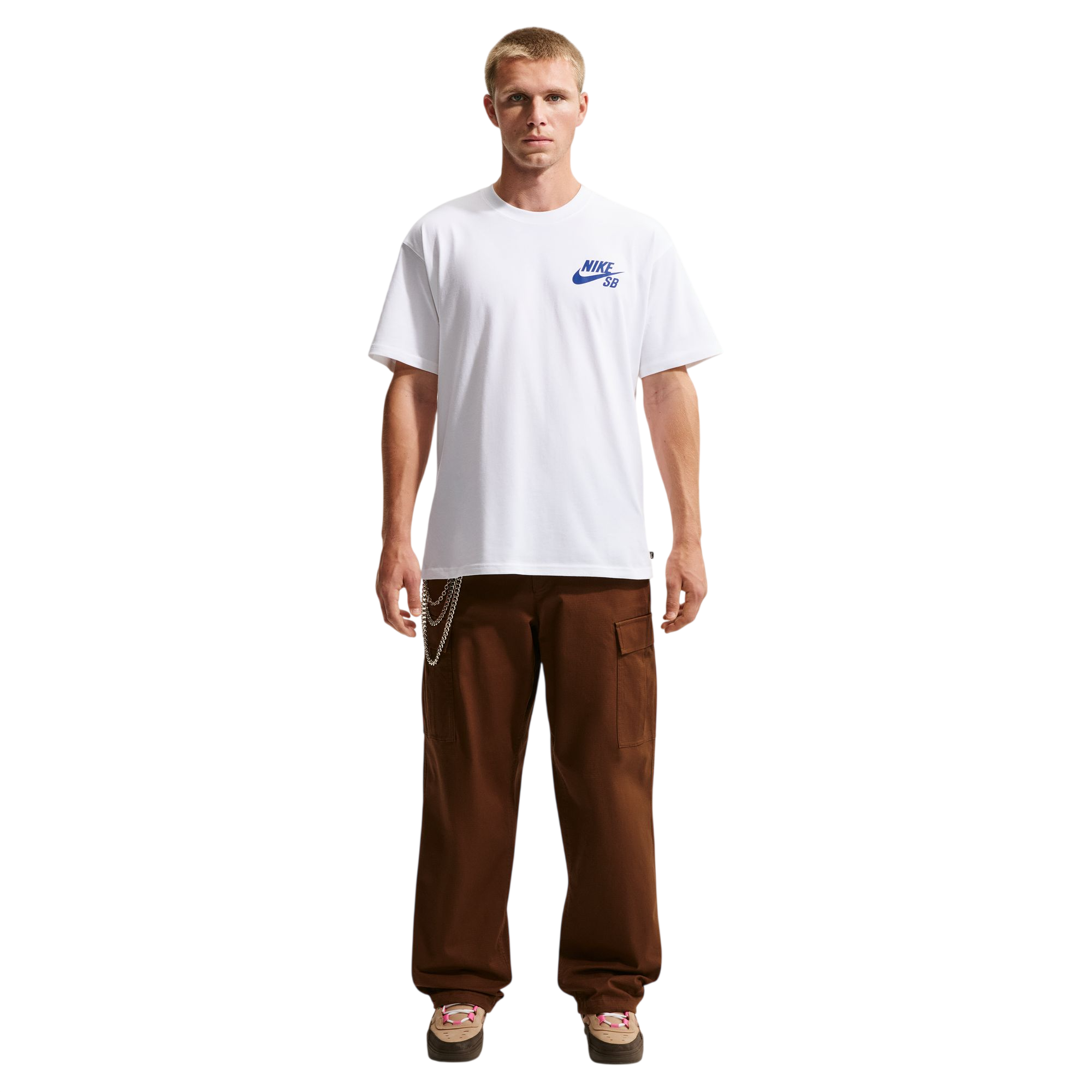 Logo Skate T-Shirt - Blanc/Game Royal