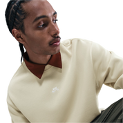 Fleece Skate Crew - Lite Khaki/White