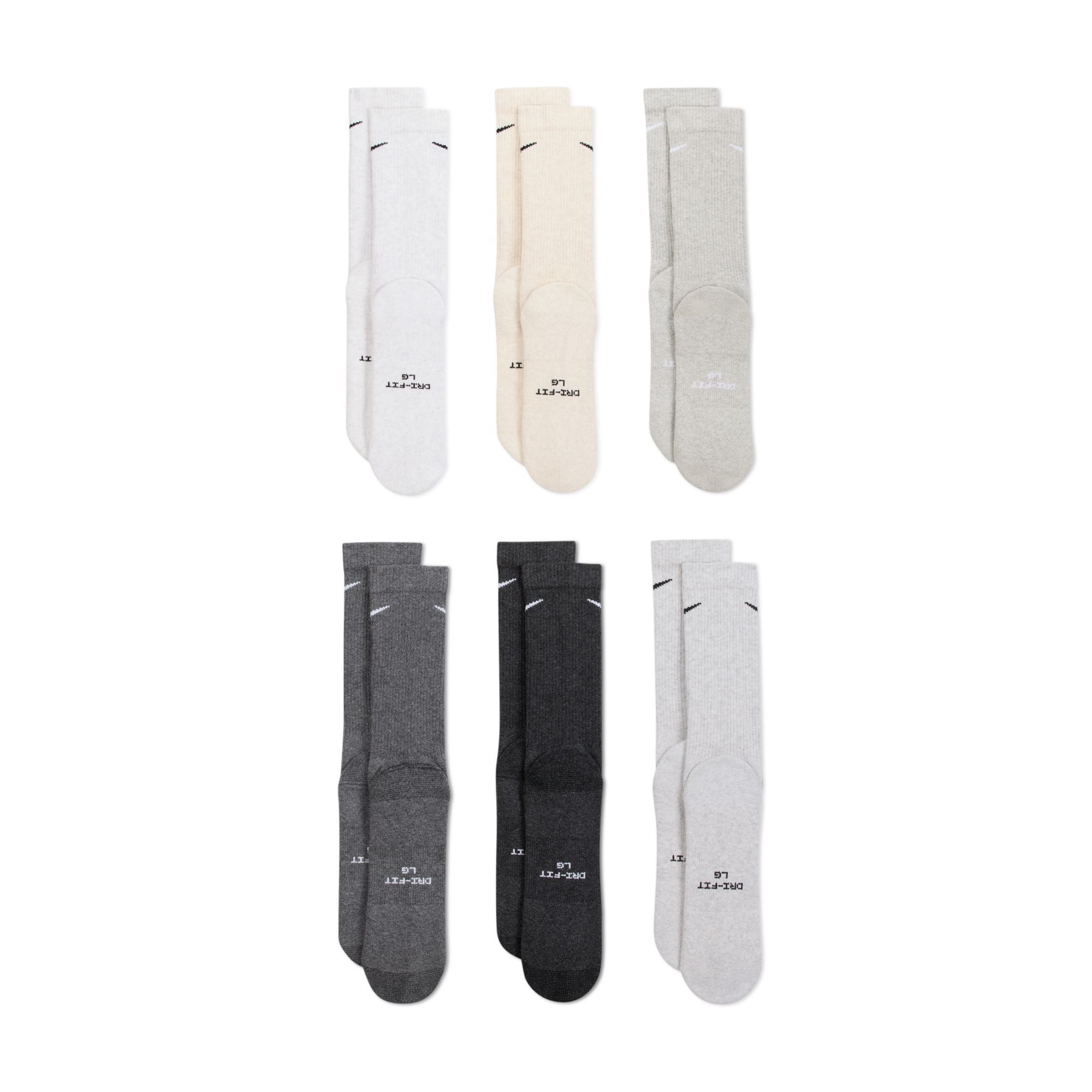 Everyday Elevated Crew Socks (6 Pairs) - Multi-Color
