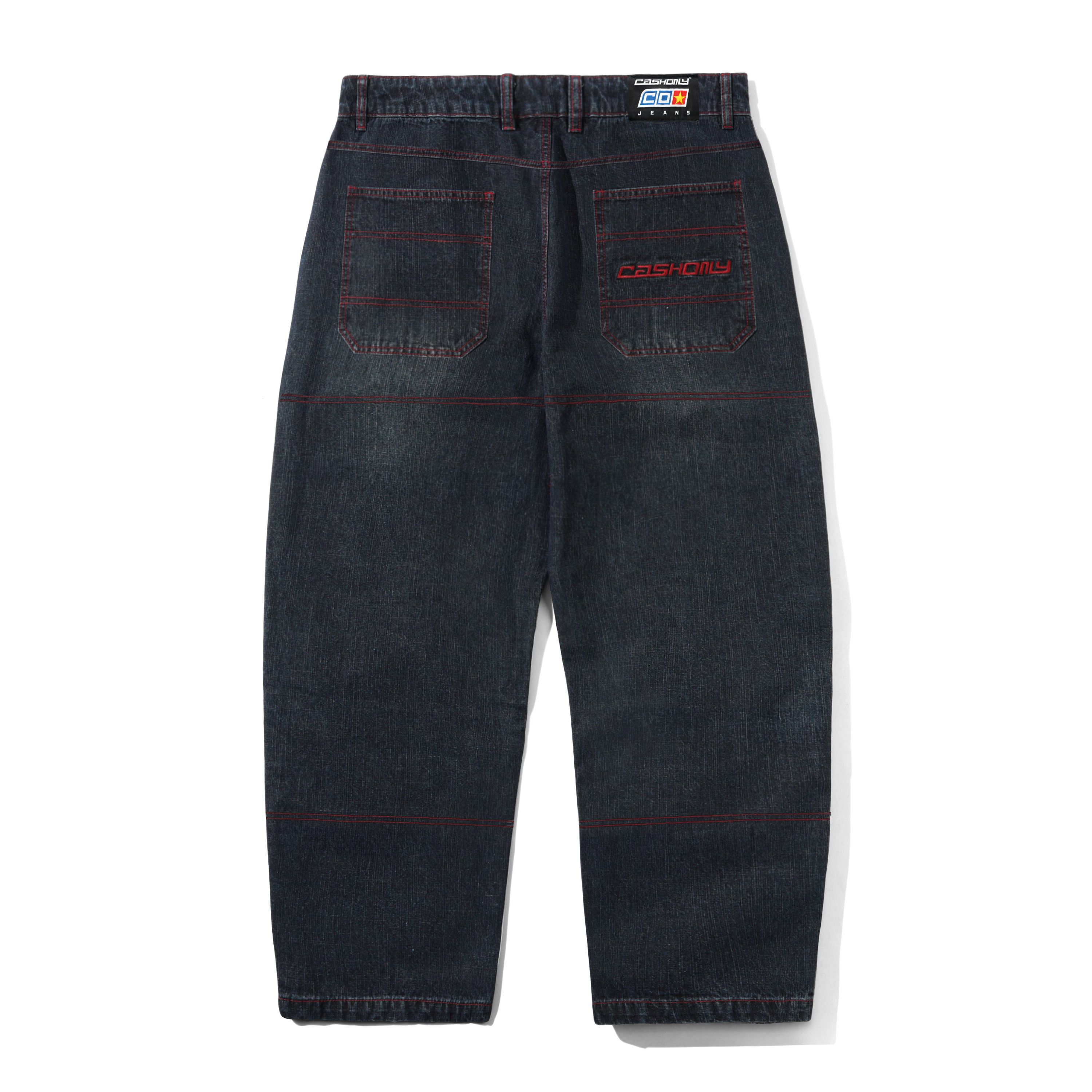Aleka Jeans en Denim - Denim Délavé Strié