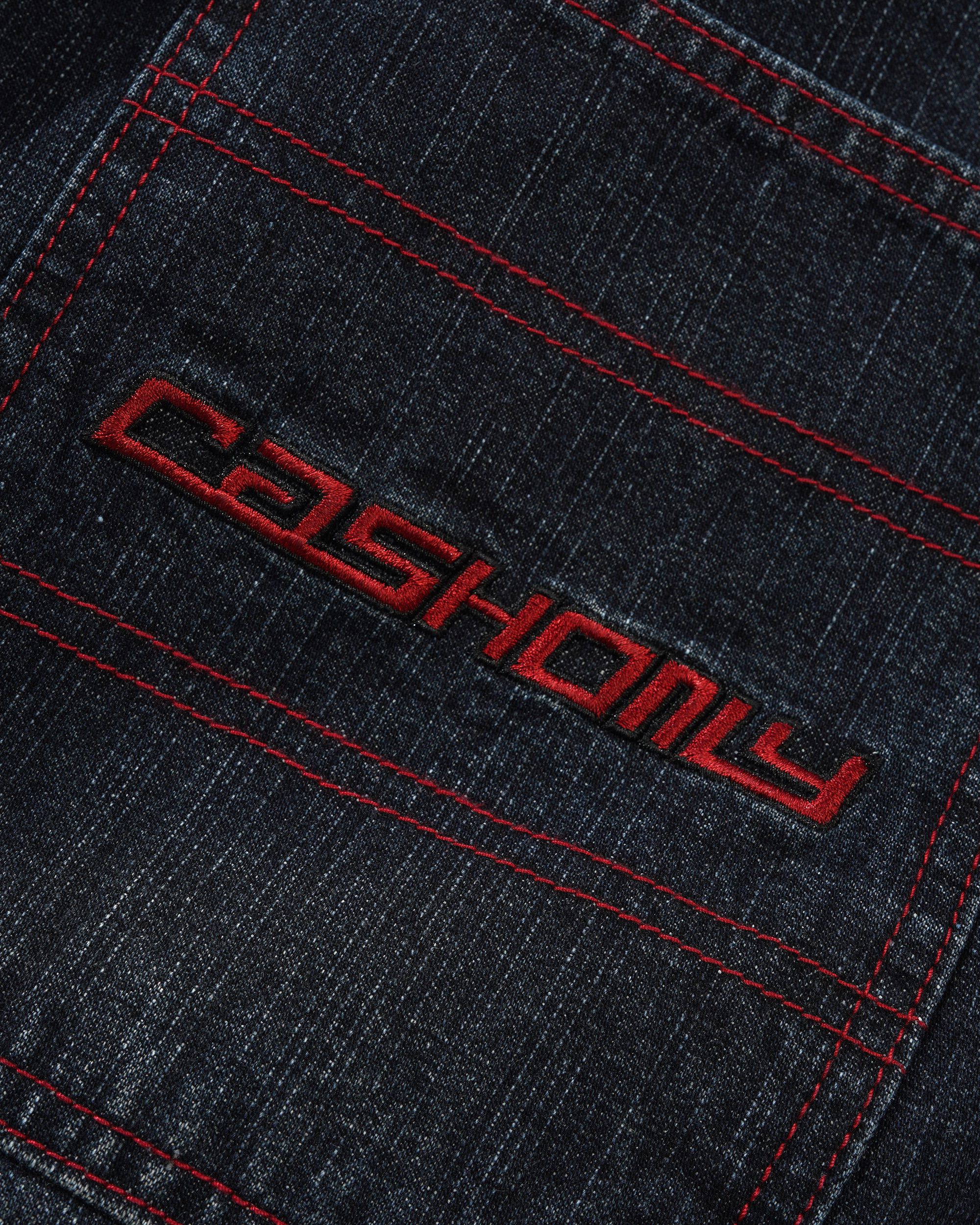 Aleka Jeans en Denim - Denim Délavé Strié