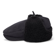 Barrel Earflap Snap Cap - Black/Black