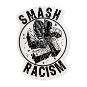 Mehrathon x Béton Armé Paquet d'autocollants Smash Racism - Noir/Blanc
