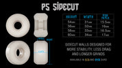 Skate Park Formula Hawk Night Hawk P5 Sidecuts 84B/104A - White