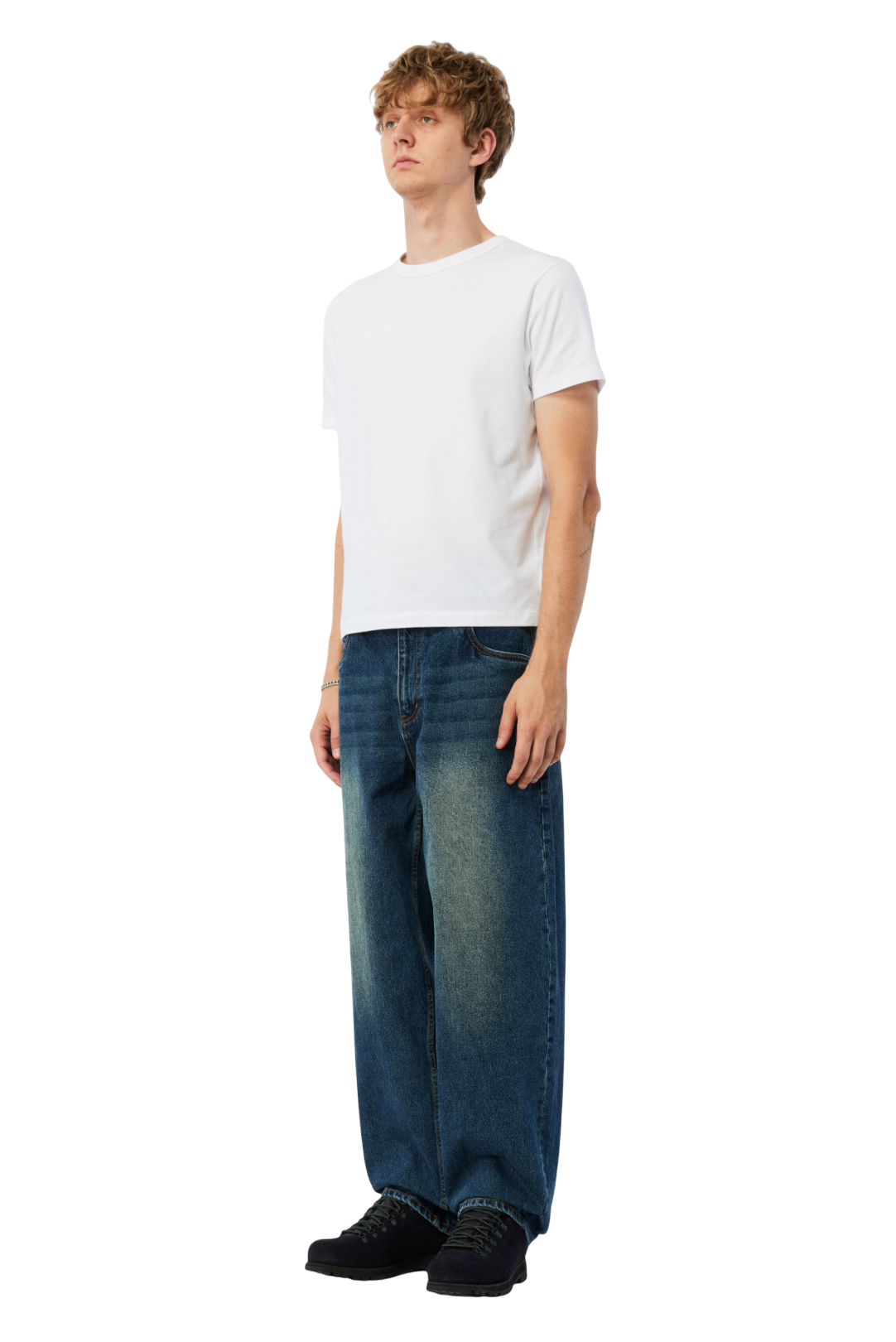 Pantalon Jean Baggy - Indigo Nuit Sablé