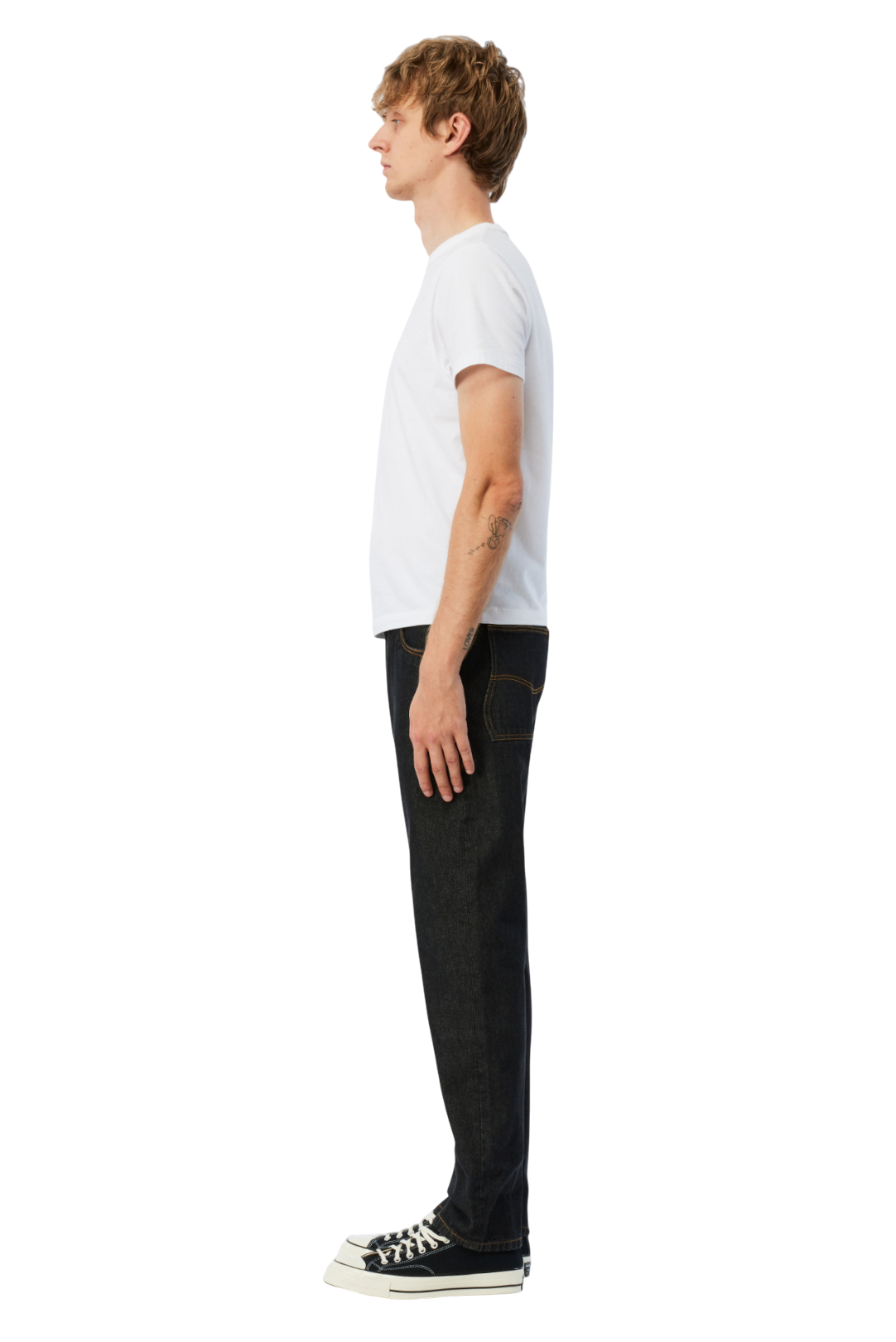Straight Denim Pants - Black Washed
