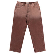 Pantalon Relaxed Classique en Denim - Bourgogne Sablé Trempé