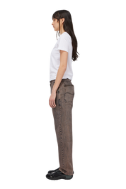 Relaxed Denim Pants - Premium Brown