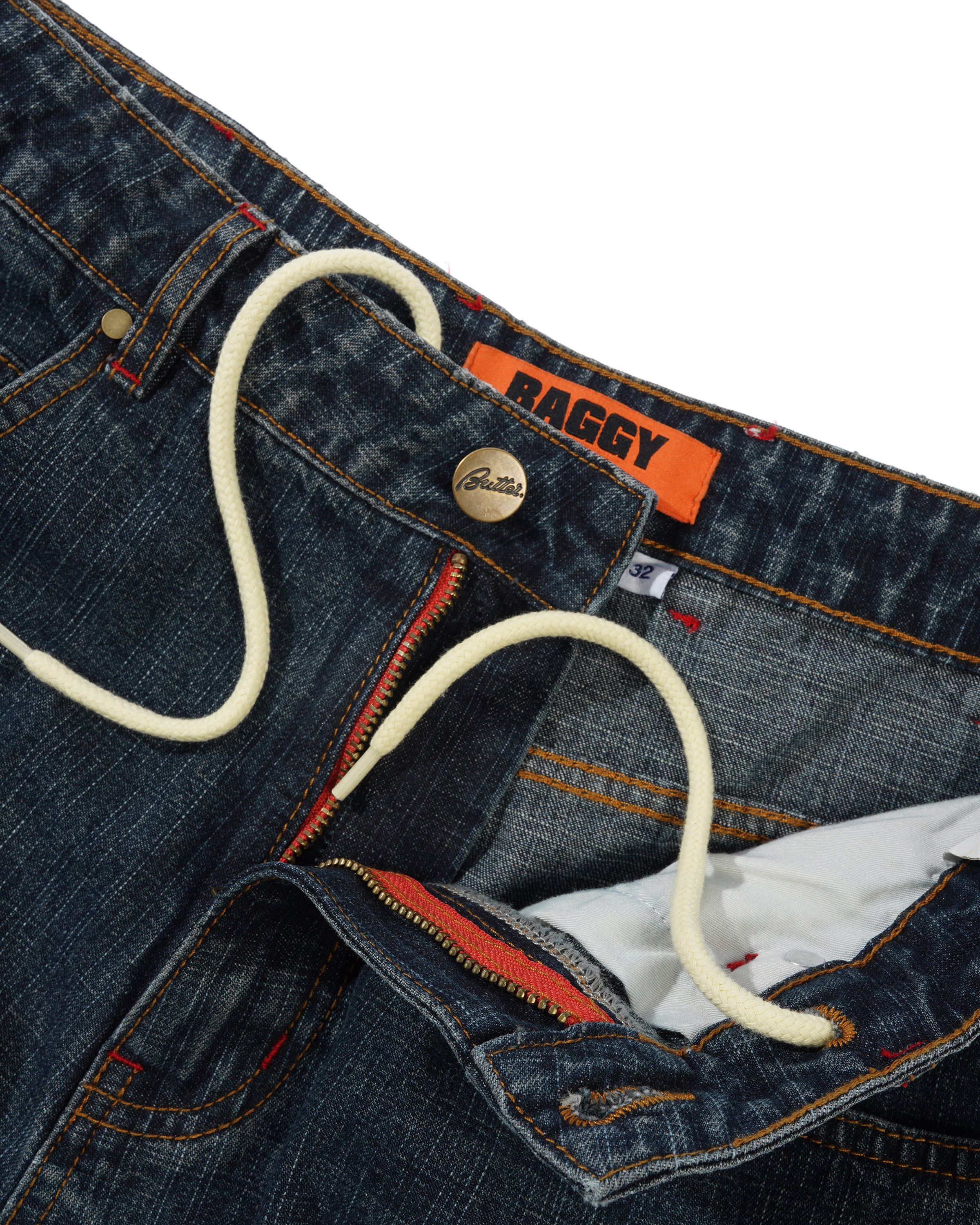 Blotch Denim Jeans - Streaky Navy