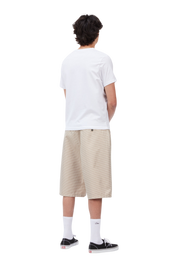 Baggy Houndstooth Shorts - Beige