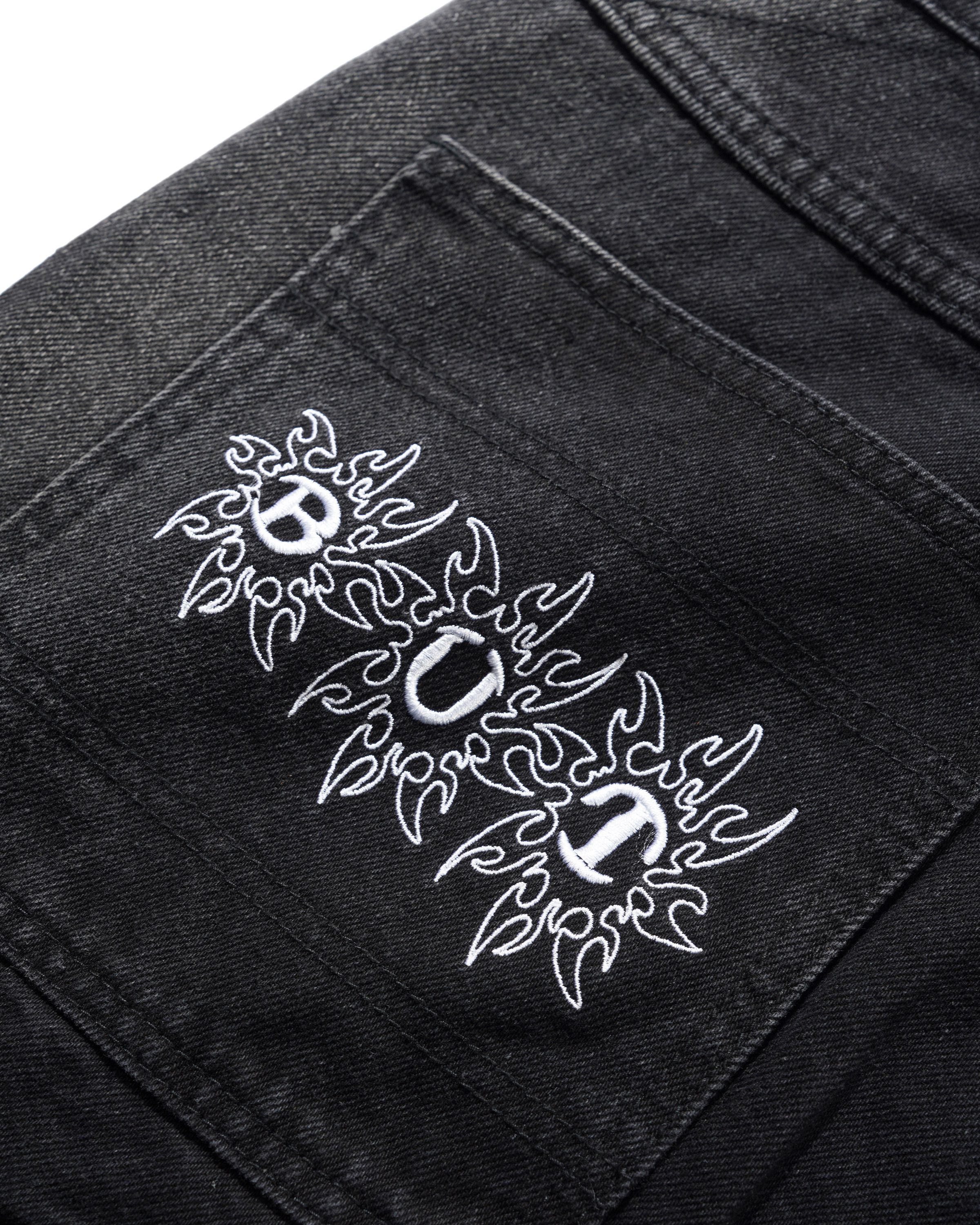 Bronco Short en Denim - Noir Délavé