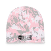 Skully Beanie - Pink Digi Camo