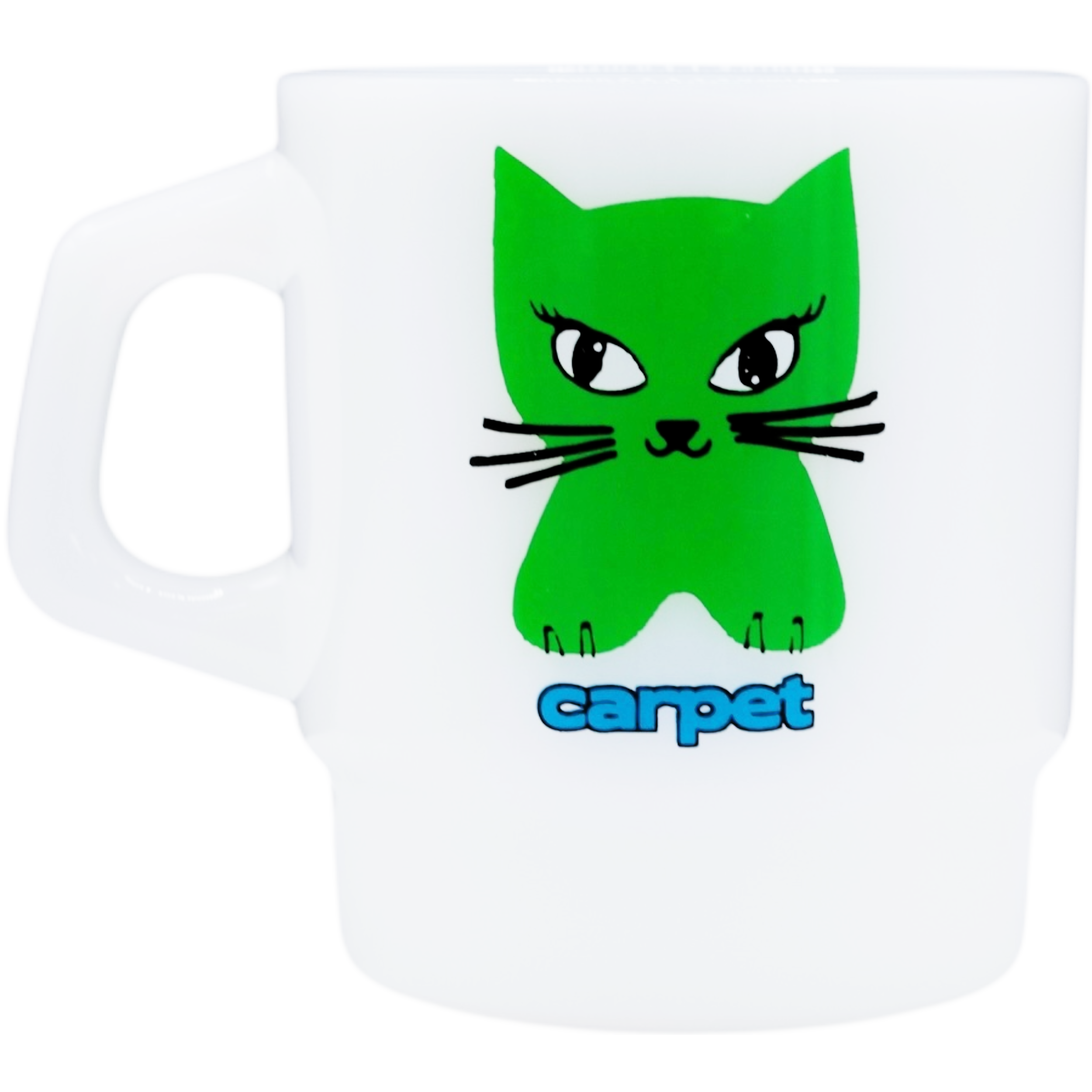Milk Glass Mug - Green