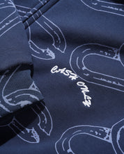 Chain Zip-Thru Hood - Navy