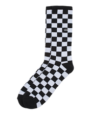 Chaussettes Montantes à Carreaux - Noir/Blanc