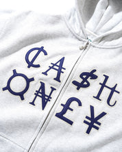 Currency Sweat à Capuche Zippé - Gris Cendré