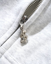 Currency Sweat à Capuche Zippé - Gris Cendré