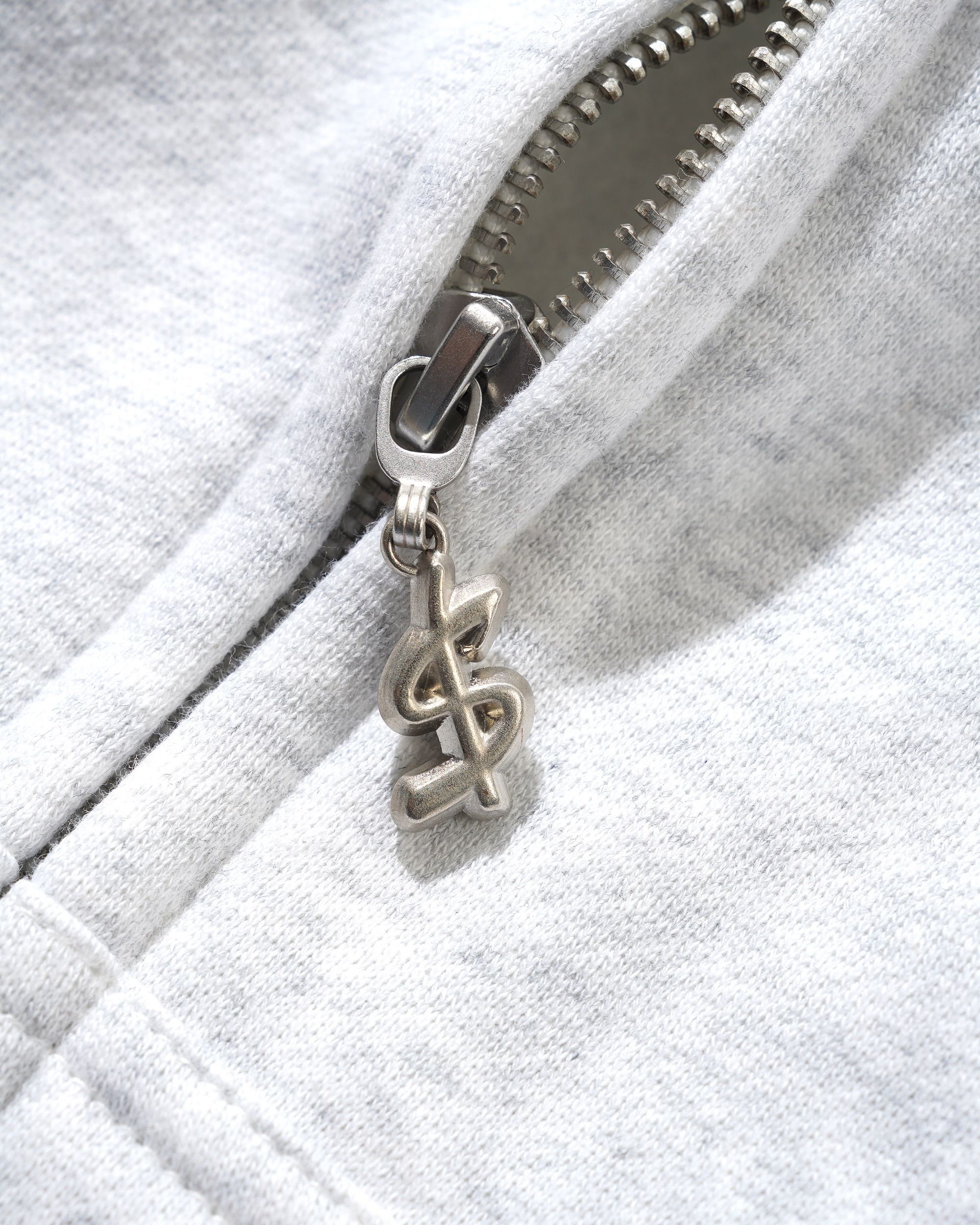 Currency Sweat à Capuche Zippé - Gris Cendré