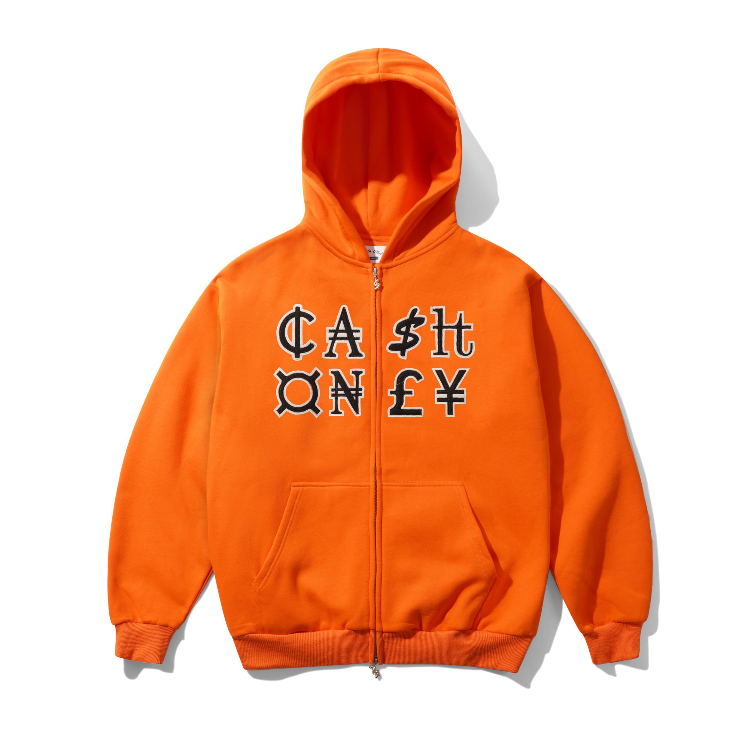 Currency Sweat à Capuche Zippé - Orange