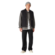 Duck High Pile Fleece Lined Vest - Stonewashed Black (SBK)