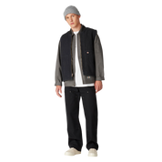Duck High Pile Fleece Lined Vest - Stonewashed Black (SBK)