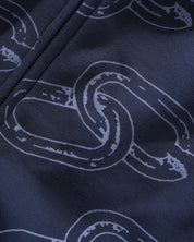 Chain Zip-Thru Hood - Navy