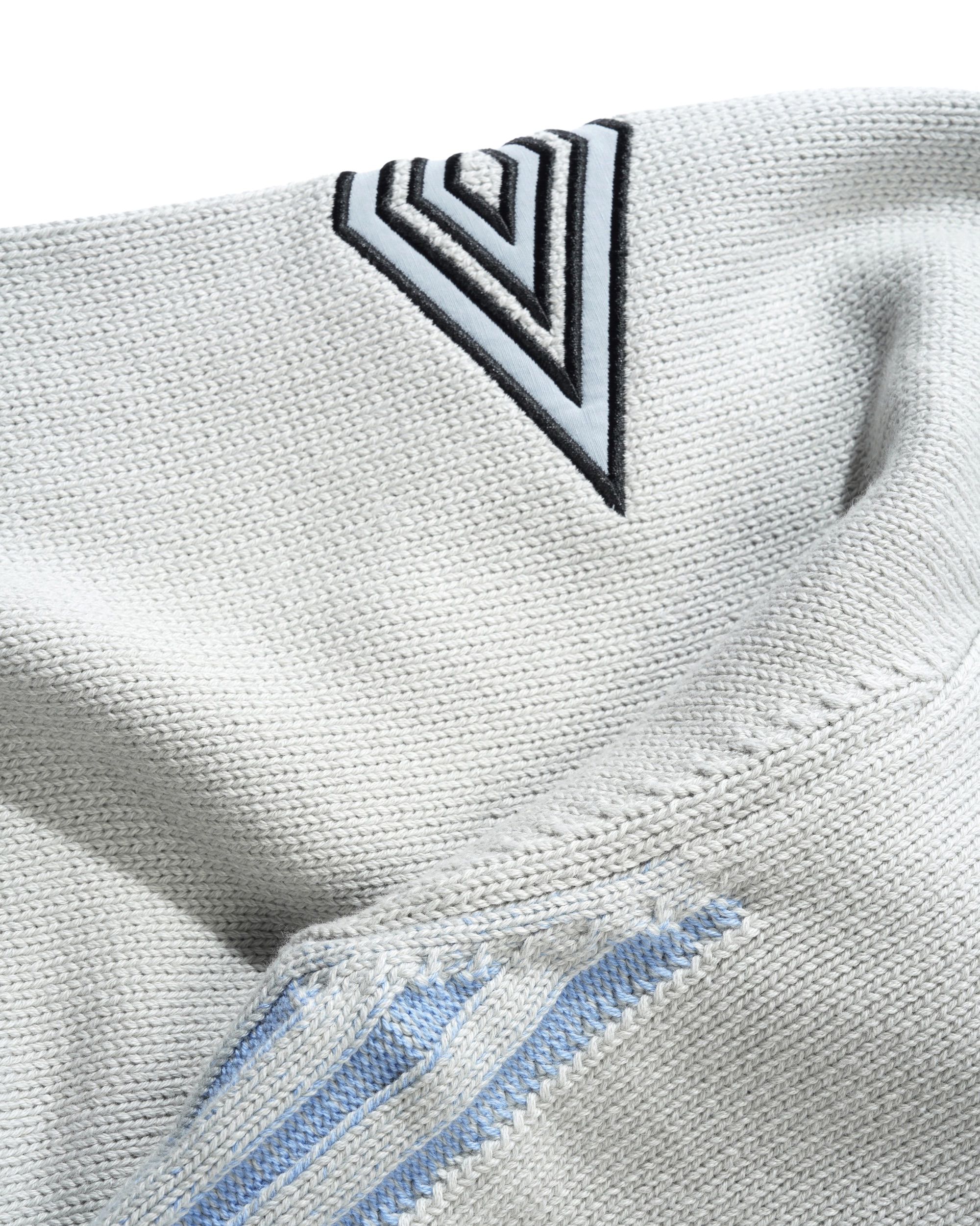 Diamond Zip-Thru Knit - Grey