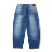 Encounter Jeans en Denim - Bleu Slub Délavé