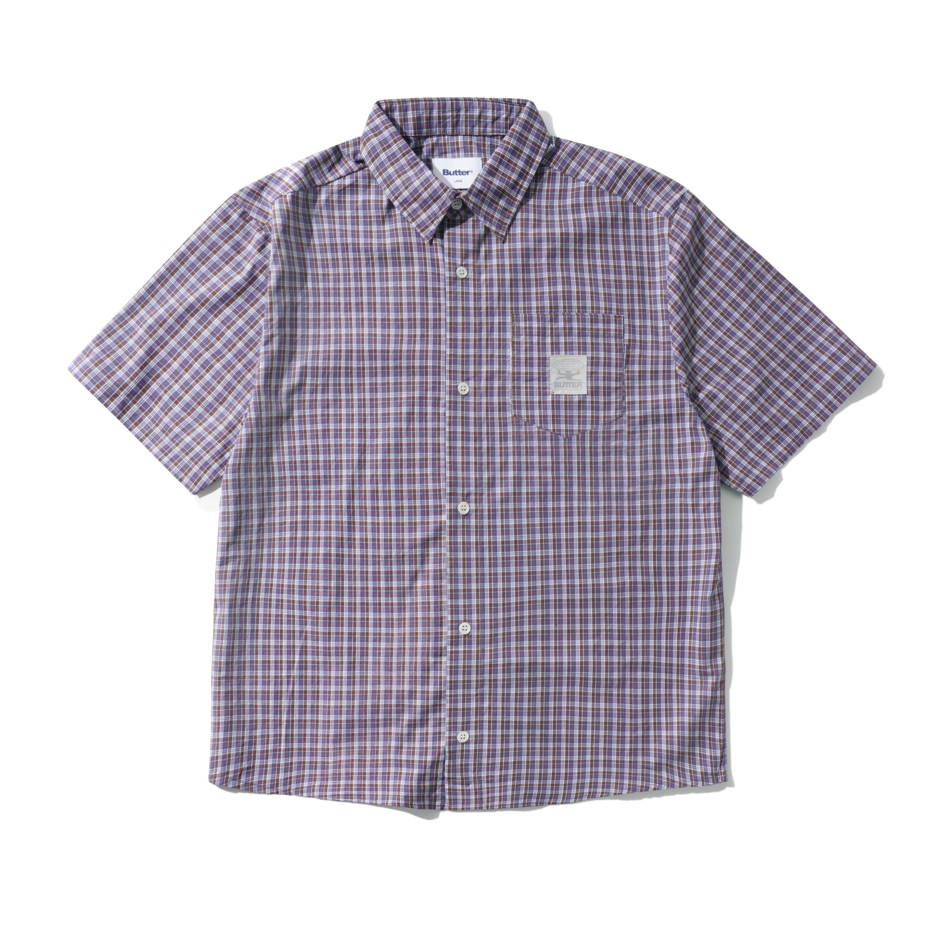 Chemise Equipment Manches Courtes - Marine/Brun