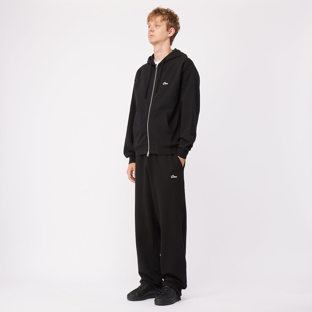 Cursive Small Logo Sweatpants - Black