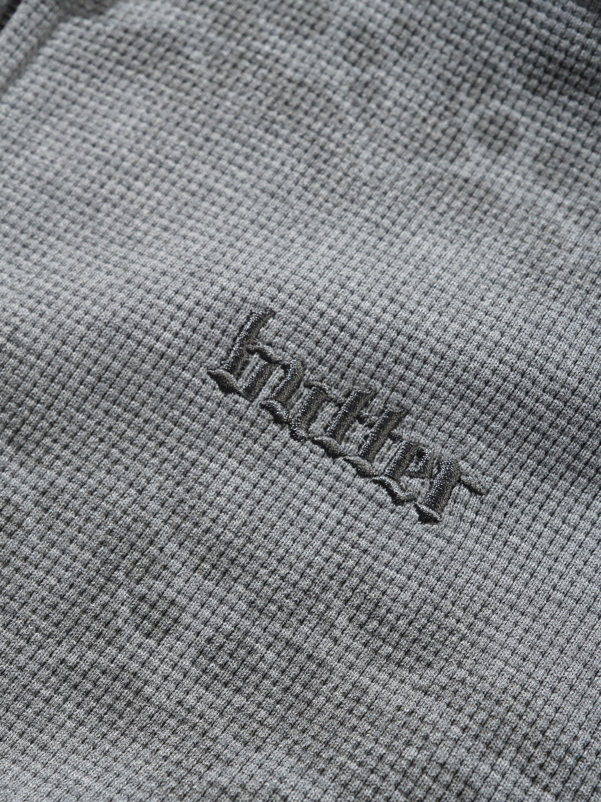 Faded Waffle Zip-Thru Hood - Washed Grey