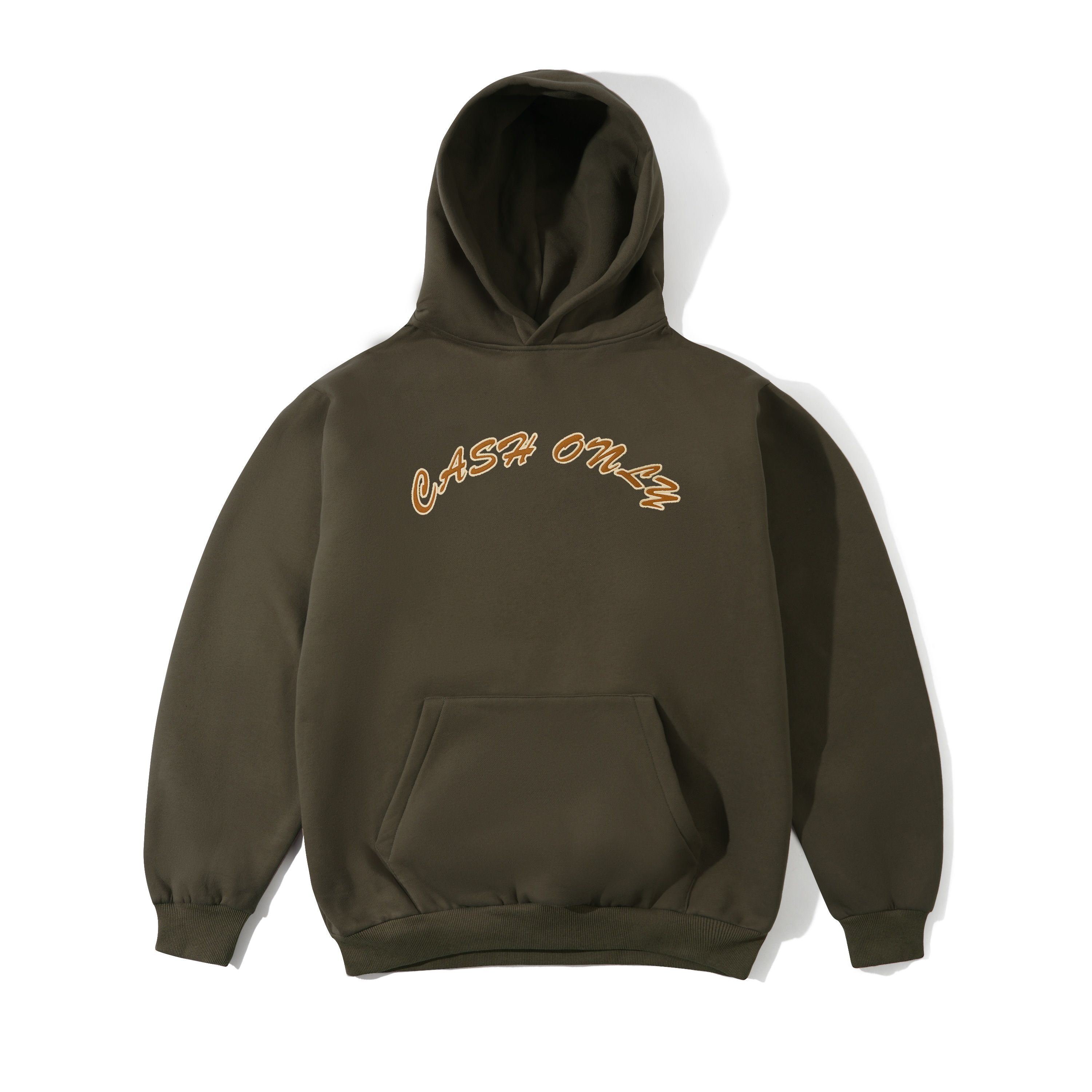 Felt Applique Logo Sweat à Capuche - Marron