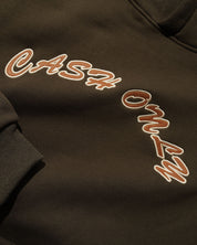 Felt Applique Logo Sweat à Capuche - Marron