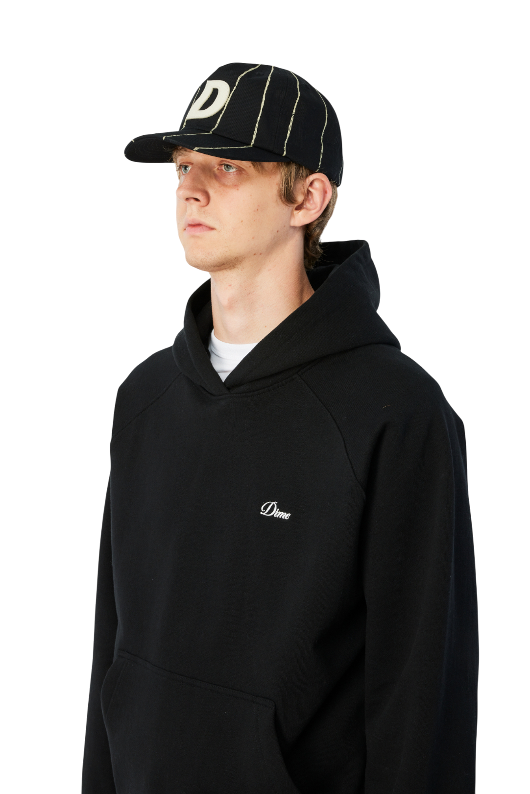 Pinstriped Worker Casquette - Noir