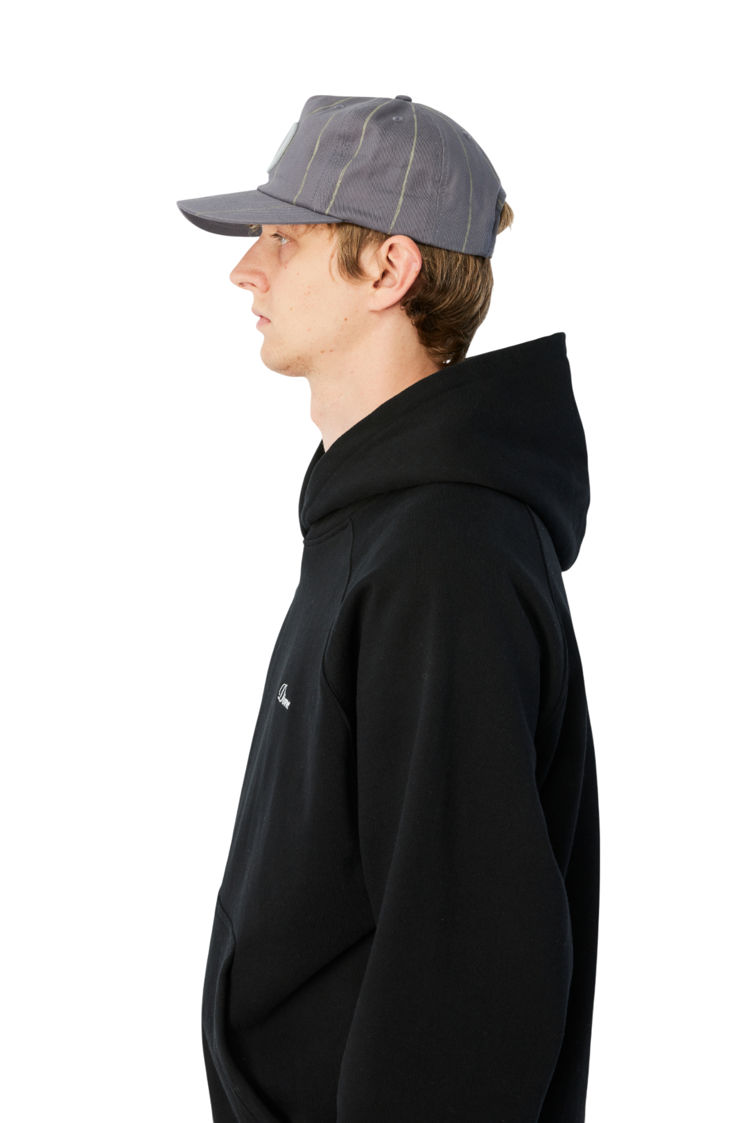 Pinstriped Worker Cap - Gray