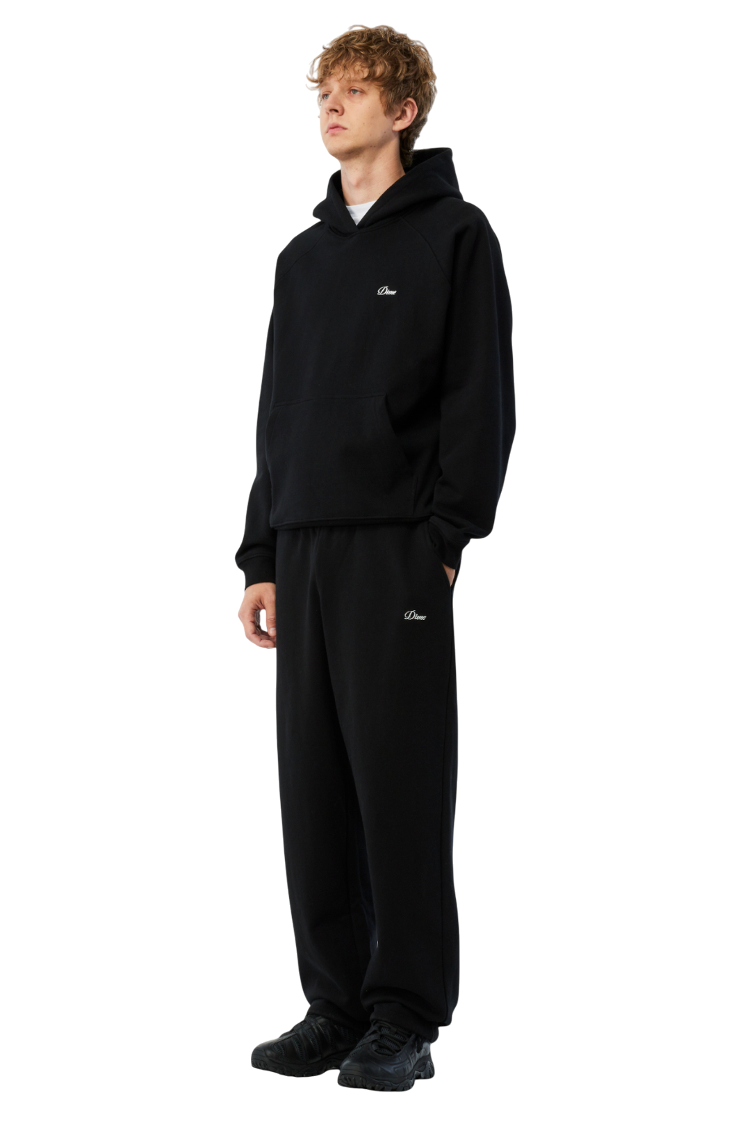 Cursive Small Logo Sweat à Capuche - Noir